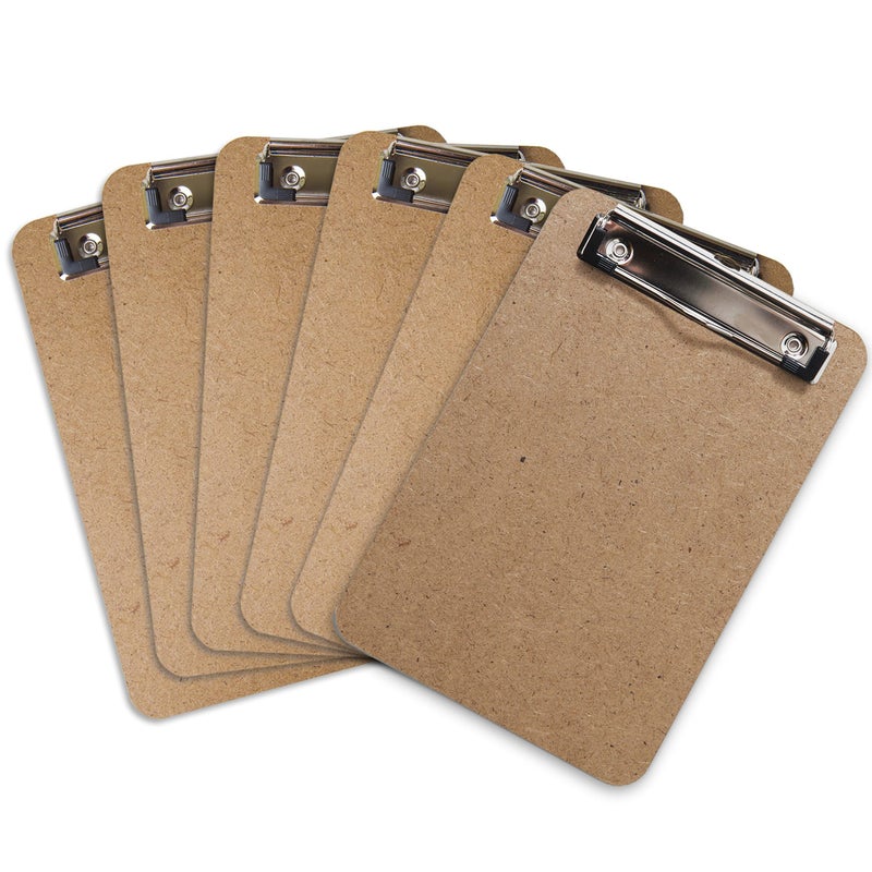 Office Solutions Direct Mini Clipboard 6" x 9" (Set of 6) Memo Clipboard | Small Clipboards 6x9 with Low Profile Clip, Mini Clipboards 6x9 Menu Holder, Ideal for Kids, Classrooms, Parties, Hosting Events, and Crafts - Image 1